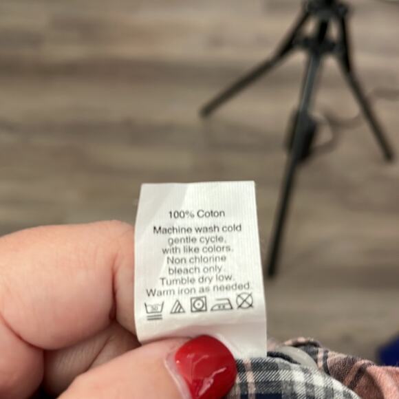 J. Crew Pink Plaid Button Down Long Sleeve Cotton Slim Fit Shirt Size Medium - Picture 7 of 8